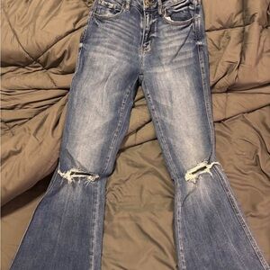 Women's Blue Flared Jeans